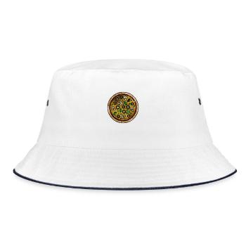 Cosmic Pizza - Bucket Hat - white/navy - Front