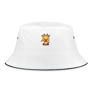 Petite girafe – Mignonne et amicale - Bob - blanc/marine - Devant