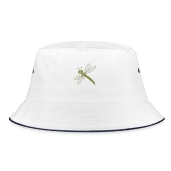 Dragonfly magic – delicate & dazzling - Bucket Hat - white/navy - Front