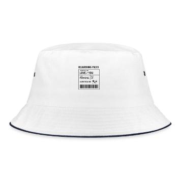 Boarding pass - Bucket Hat - white/navy - Front