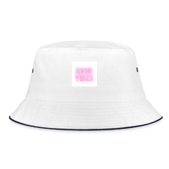 Good V i b e s - Bucket Hat - Weiß/Navy - Vorne