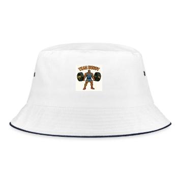 YEAH BUDDY - Bucket Hat - white/navy - Front