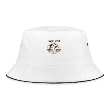 Come visit the alps - Bucket Hat - white/navy - Front