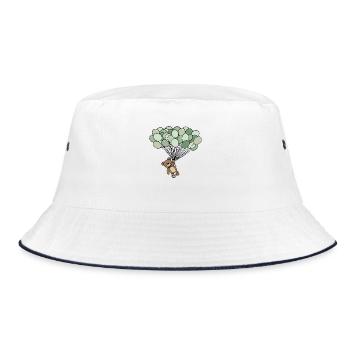 Kinder - Bucket Hat - Weiß/Navy - Vorne