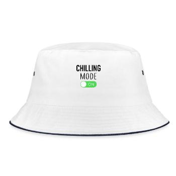 Chilling Mode On - Bucket Hat - white/navy - Front