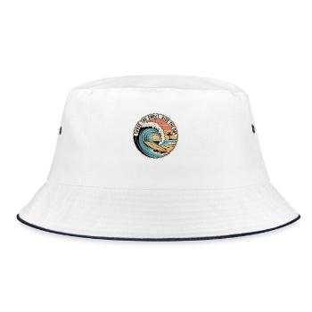 Chase the Swell, Ride the Day - Bucket Hat - white/navy - Front