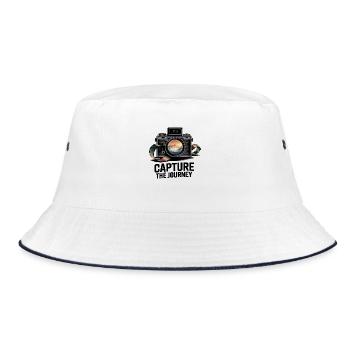 Capture the Journey - Bucket Hat - Weiß/Navy - Vorne