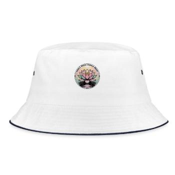 Inhale Peace, Exhale Doubt - Bucket Hat - white/navy - Front