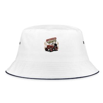 Grounded in Growth - Bucket Hat - white/navy - Front