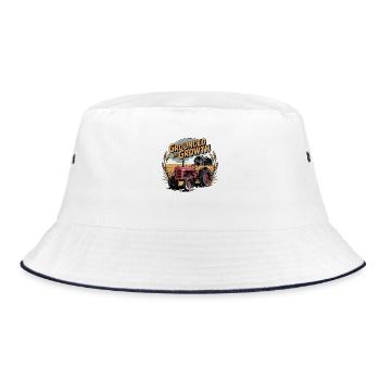 Grounded in Growth - Bucket Hat - white/navy - Front