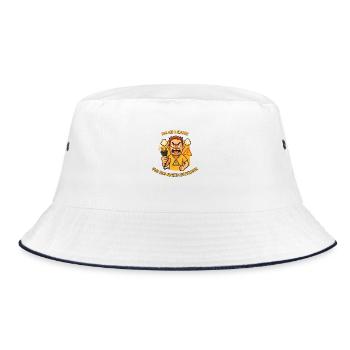 Ich bin geladen - und das nicht elektrisch! - Bucket Hat - Weiß/Navy - Vorne
