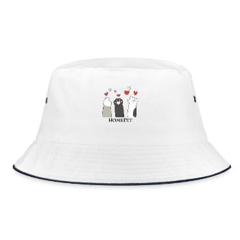 HomePet | Love | Dog | Cat - Bucket Hat - white/navy - Front