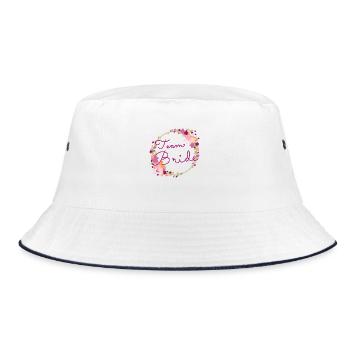 Team Bride /Team Braut - Bucket Hat - white/navy - Front