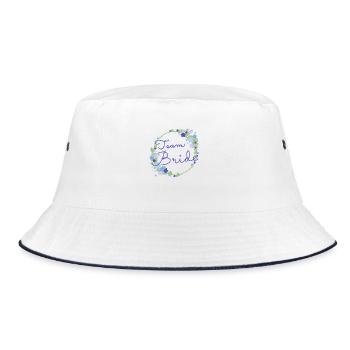 Team Bride /Team Braut - Bucket Hat - white/navy - Front