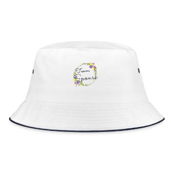 Team Spouse non binary/Team Verfiancé non binary - Bucket Hat - white/navy - Front