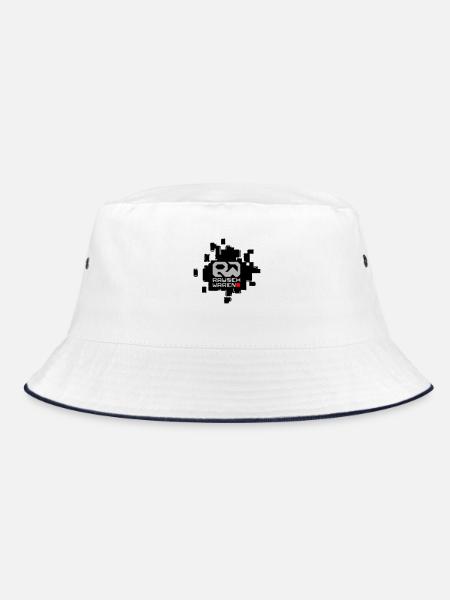 Rauschwaren Komplettlogo - Bucket Hat - Weiß/Navy - Vorne