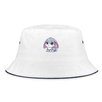 Baby Rabbit - Bucket Hat - white/navy - Front