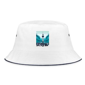 Berlin Wave - Bucket Hat - white/navy - Front