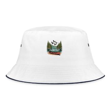 Find Your Wild – Canoe Adventure - Bucket Hat - Weiß/Navy - Vorne