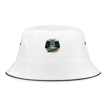 Find Your Wild – Canoe Adventure - Bucket Hat - Weiß/Navy - Vorne