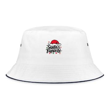 Le chapeau de Père Noël préféré du Père Noël - Bob - blanc/marine - Devant
