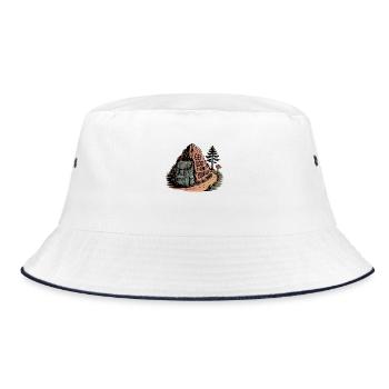 Get Lost to Find Yourself - Outdoor Motif - Bucket Hat - white/navy - Front