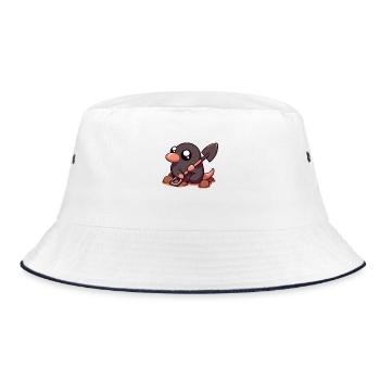 Size - Bucket Hat - white/navy - Front
