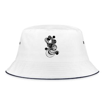 CIRCLES - Bucket Hat - white/navy - Front