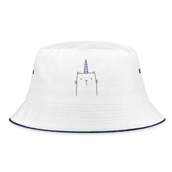 Cadeau mignon chat licorne - Bob - blanc/marine - Devant