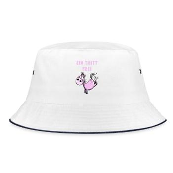 Ein Tritt Frei Pferdchen - Bucket Hat - Weiß/Navy - Vorne