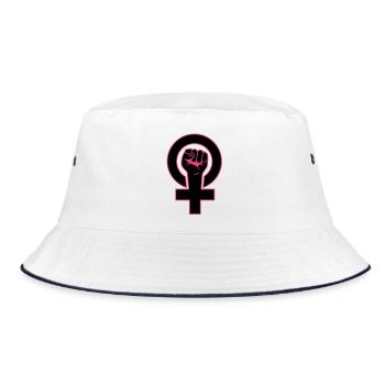 feministin - Bucket Hat - white/navy - Front