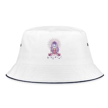 Boho Yoga Style Fille Happy Mind Happy Life - Bob - blanc/marine - Devant