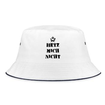 Don't rush me - Bucket Hat - white/navy - Front