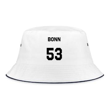 Bonn 53 - Bucket Hat - white/navy - Front