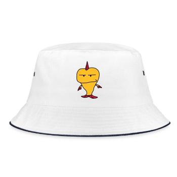Punk Fish - Bucket Hat - Weiß/Navy - Vorne