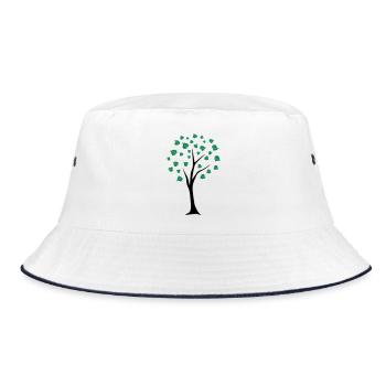 tree - Bucket Hat - white/navy - Front