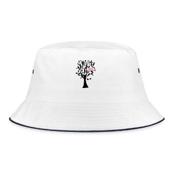 tree - Bucket Hat - white/navy - Front