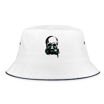 skull mask - Bucket Hat - white/navy - Front