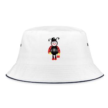 ladybug - Bucket Hat - white/navy - Front