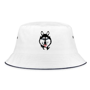 Husky - Bucket Hat - white/navy - Front
