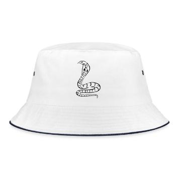 snake - Bucket Hat - white/navy - Front