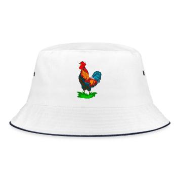 rooster - Bucket Hat - white/navy - Front