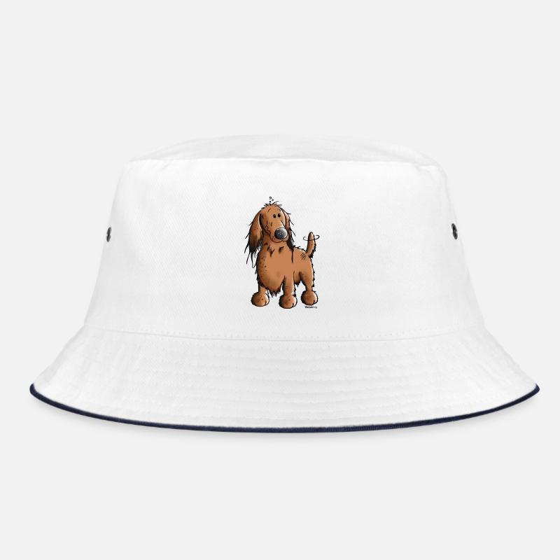 Danica der Dackel - Bucket Hat - Weiß/Navy