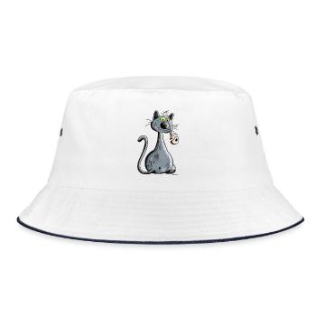 Chat - Bob - blanc/marine - Devant
