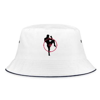 Kickboxing / Kickboxer / Kick Boxing / Kick Boxer - Bucket Hat - white/navy - Front