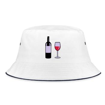 Wine Bottle - Bob - blanc/marine - Devant