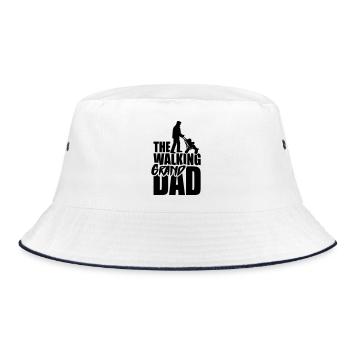 The walking grandad 1clr - Bucket Hat - white/navy - Front