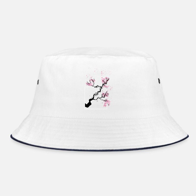 Kirschblüte japan - Bucket Hat - Weiß/Navy