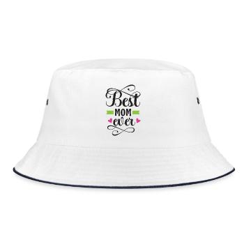 Best Mom Ever - Bucket Hat - white/navy - Front