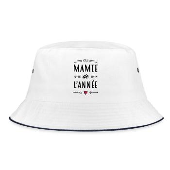 Mamie Mamy Grand-Mère Grand Mere Grands Parents - Bucket Hat - white/navy - Front